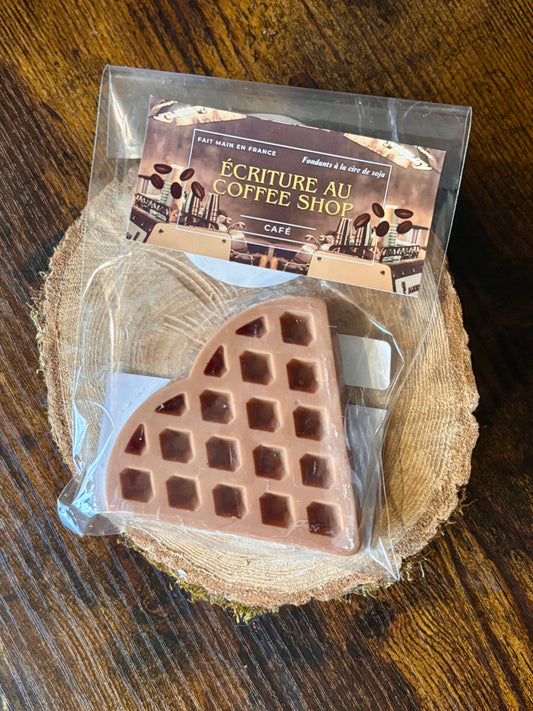 Fondant gaufrette Écriture au coffee shop