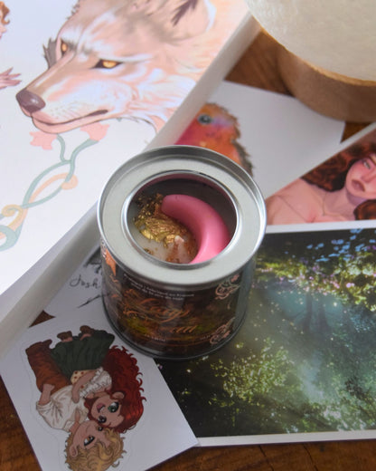 Coffret le livre Le loup et l'oiseau + sa bougie assortie (et ses goodies offerts !)