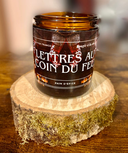 Bougie littéraire édition limitée Lettres au coin du feu – artisanale et parfumée – grand format