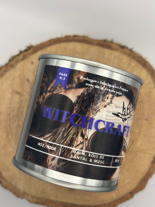Witchcraft Literary Candle – Handmade and Scented – Small and Large Size