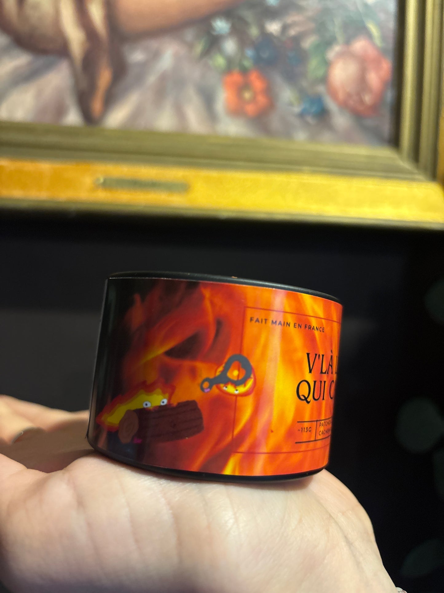 Bougie littéraire V'la le feu qui cause – artisanale et parfumée – Petit format et grand format