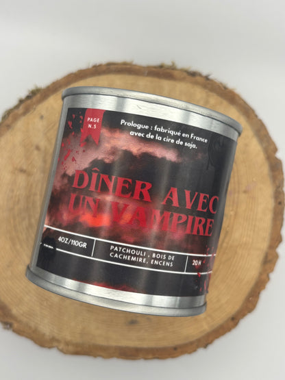 Literary Candle Dinner with a Vampire – handcrafted and scented – small and large sizes