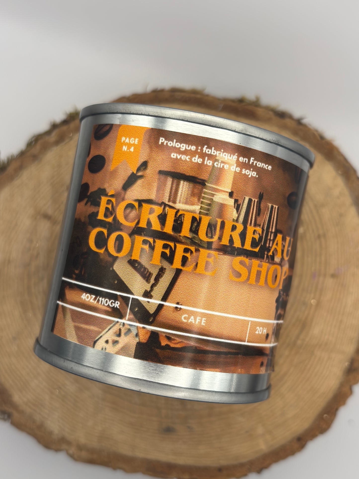 Literary candle Writing in the coffee shop – handmade and scented – small and large format