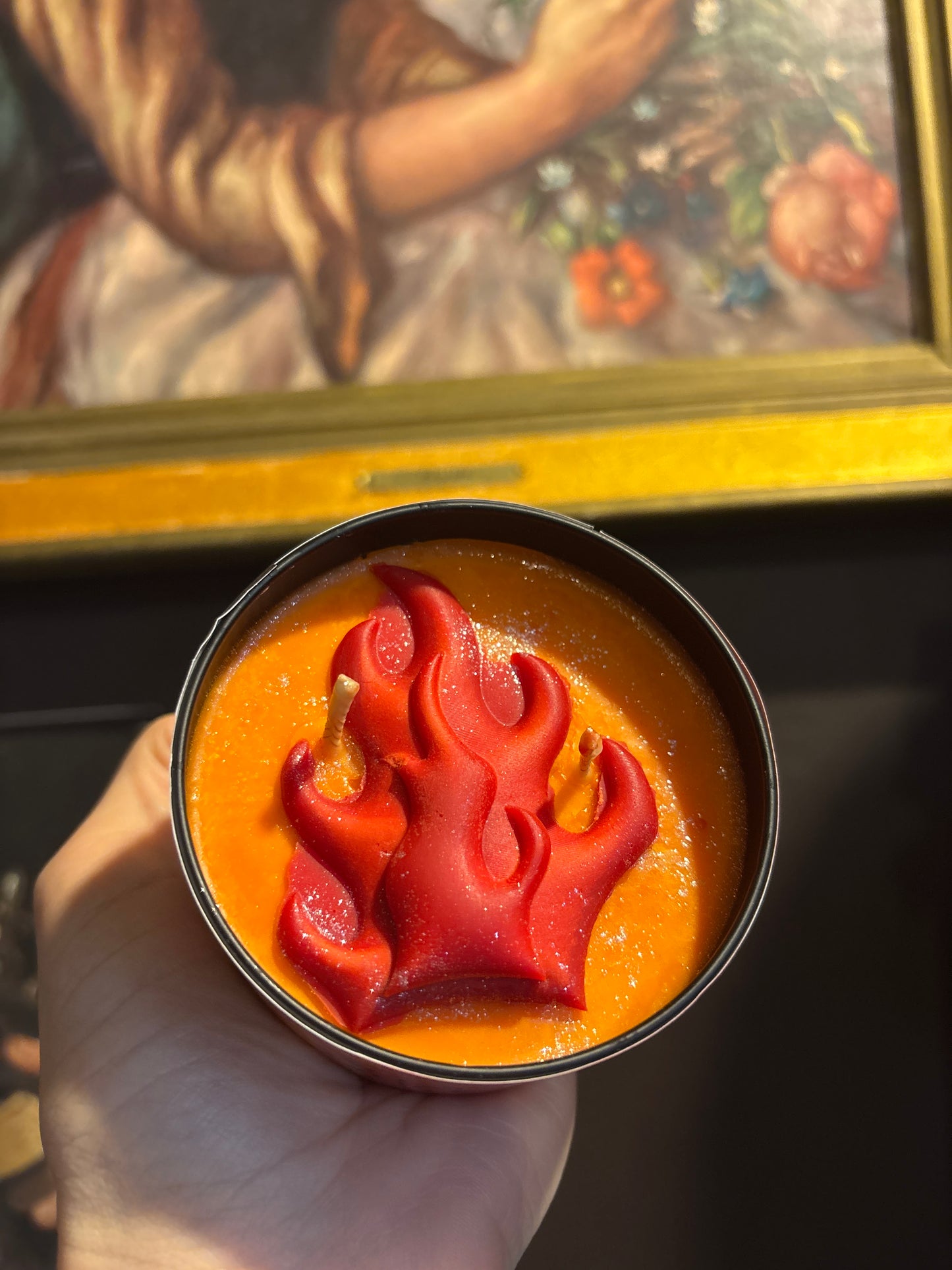 Bougie littéraire V'la le feu qui cause – artisanale et parfumée – Petit format et grand format