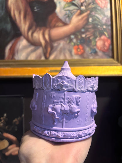 Pot en plâtre pour fondant – Thème Circus – Imparfait