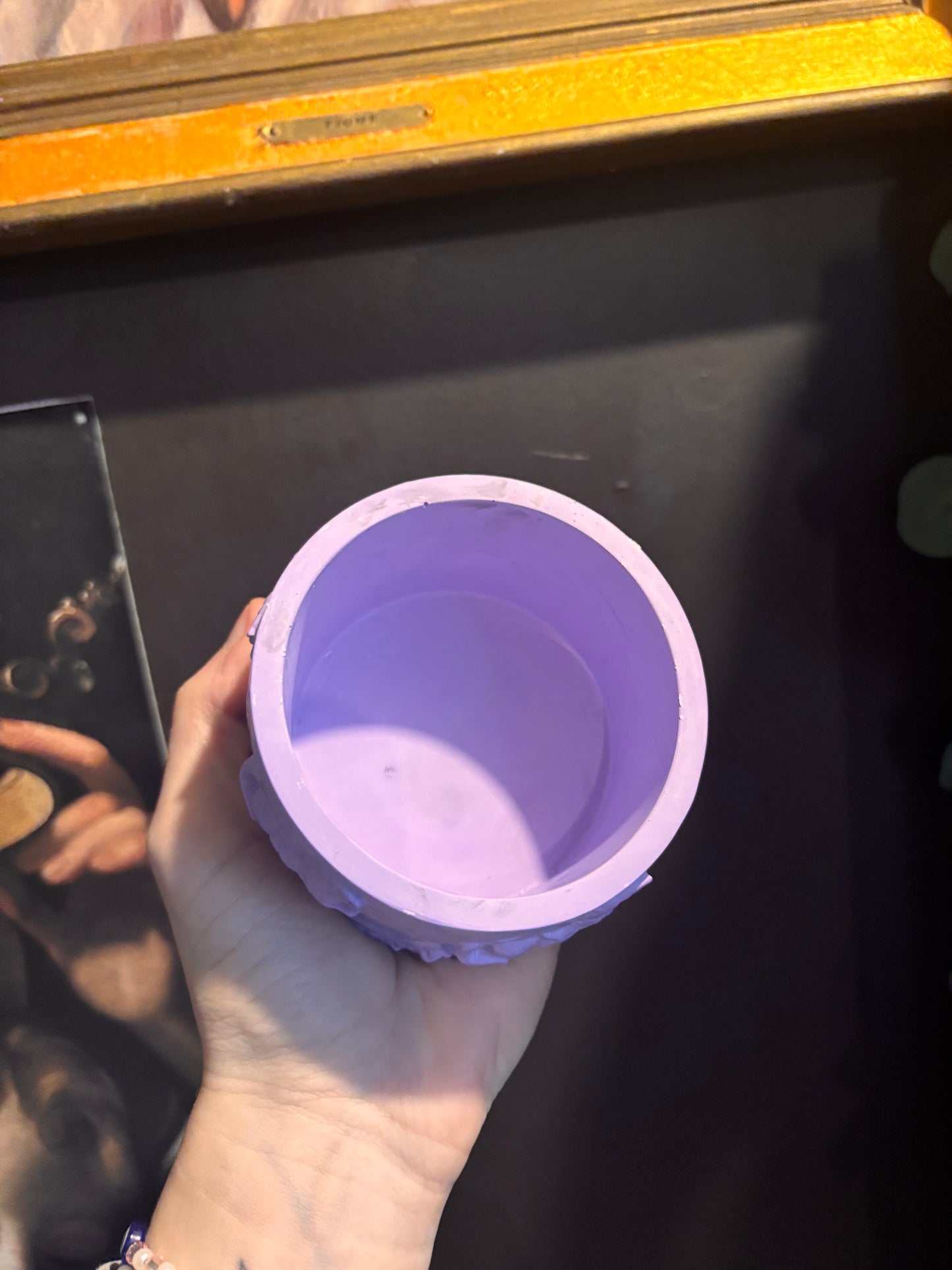 Pot en plâtre pour fondant – Thème Circus – Imparfait