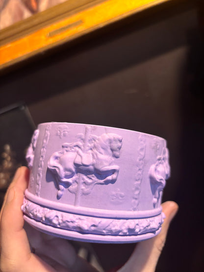 Pot en plâtre pour fondant – Thème Circus – Imparfait