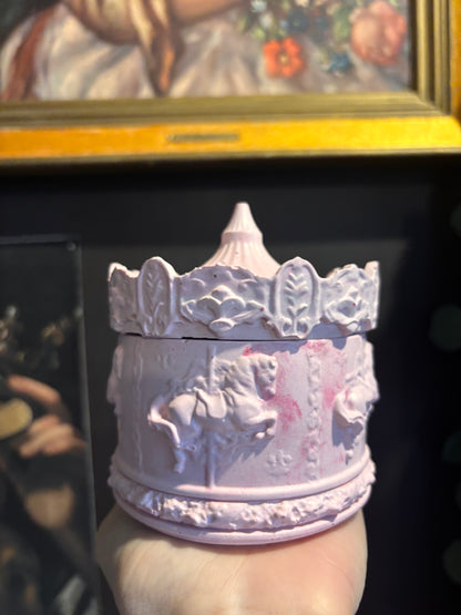 Pot en plâtre pour fondant – Thème Circus – Imparfait