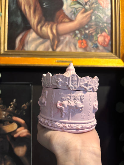 Pot en plâtre pour fondant – Thème Circus – Imparfait