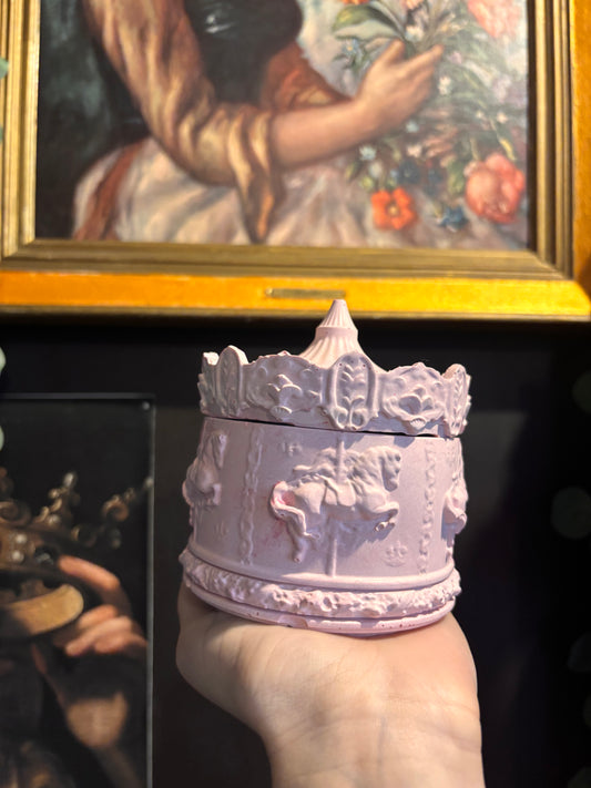 Pot en plâtre pour fondant – Thème Circus – Imparfait