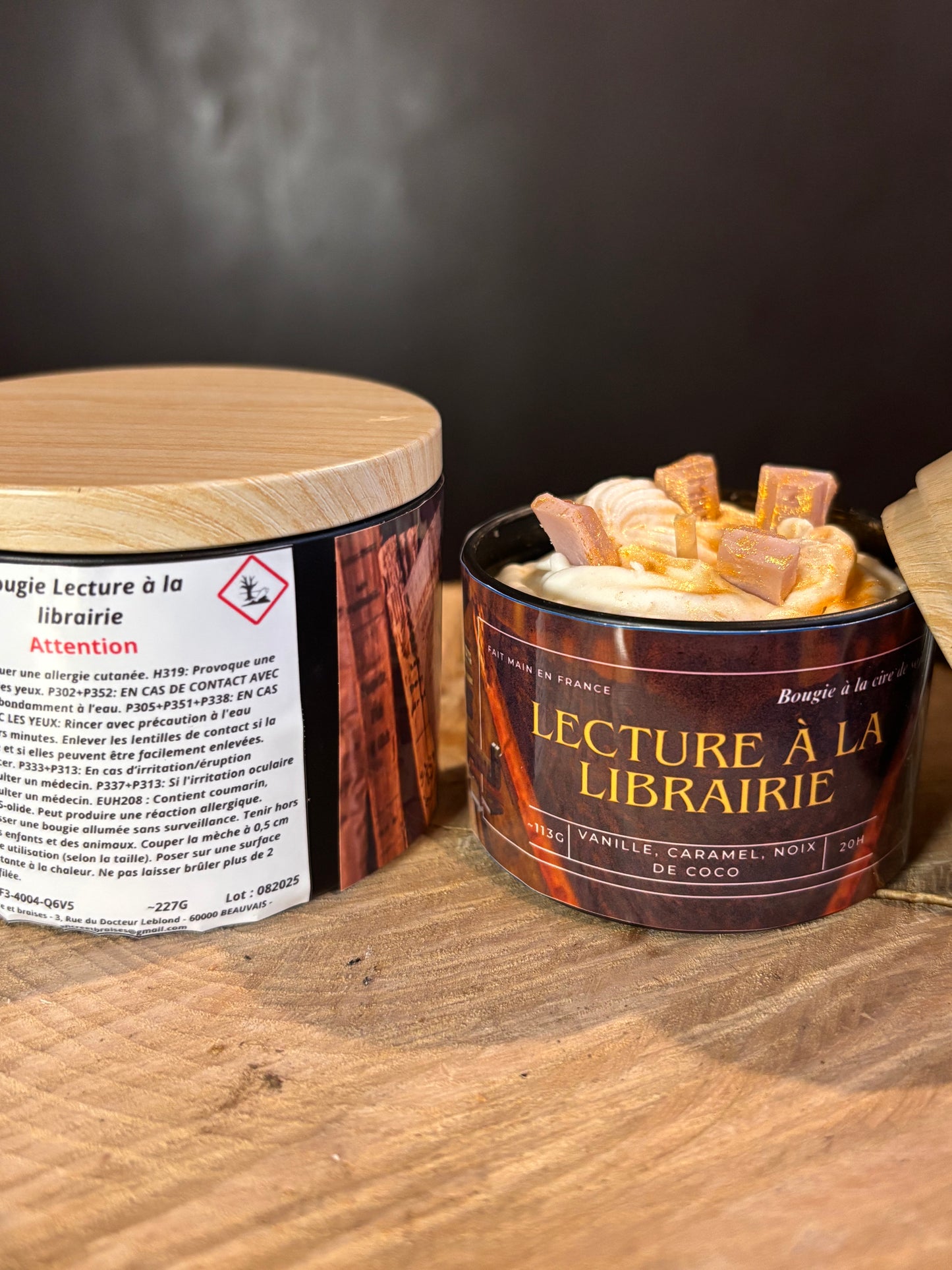 Bougie littéraire Lecture à la librairie – artisanale et parfumée – Petit et Grand format