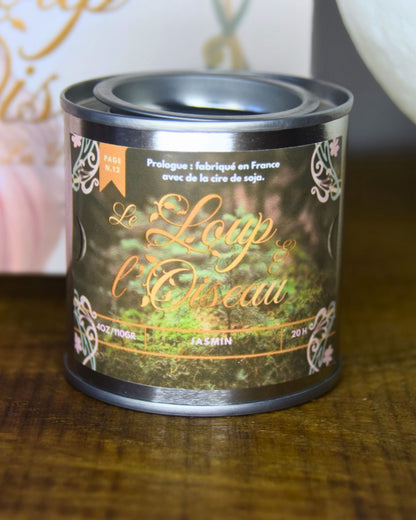 Coffret le livre Le loup et l'oiseau + sa bougie assortie (et ses goodies offerts !)