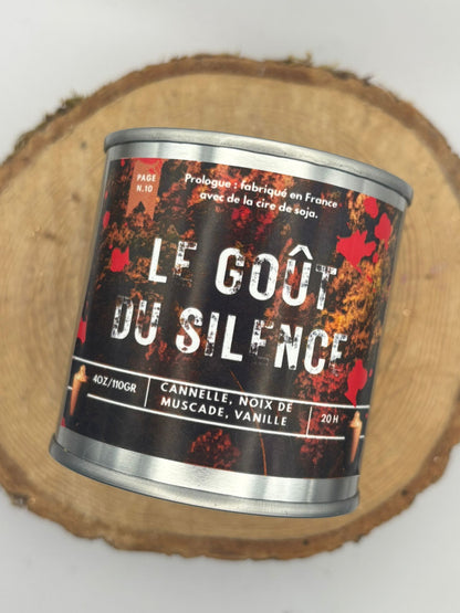 Coffret le livre Le goût du silence + sa bougie assortie